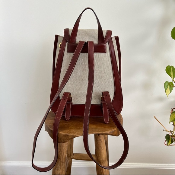 Vintage Bally Leather & canvas backpack - Picture 4 of 10